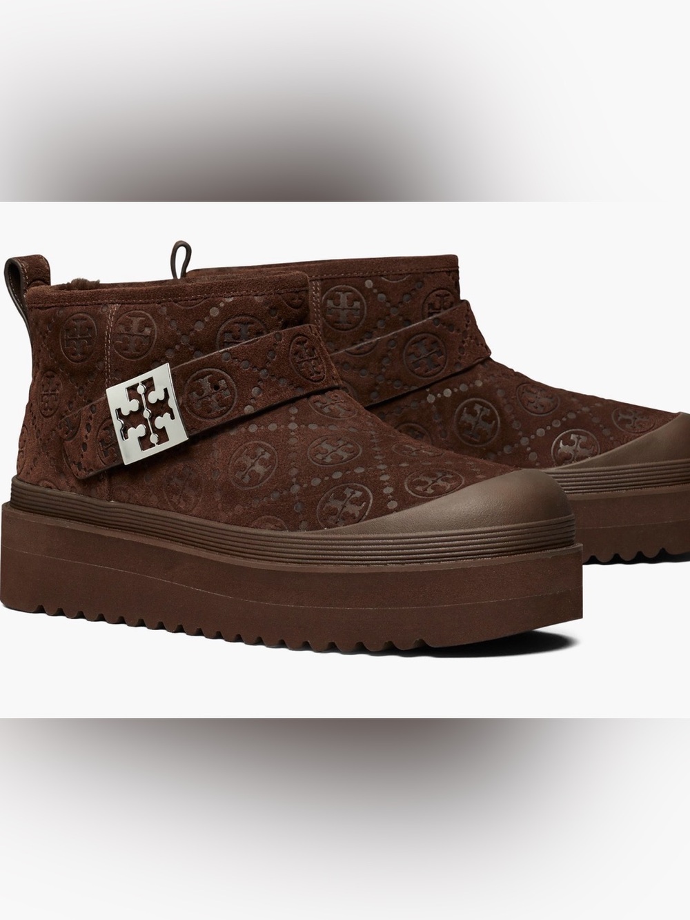 Tory Burch Shearling Lined Platform Boot. Ladies 10